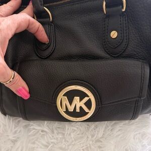 Michael Kors Black Bag with Gold Logo